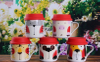 Five cute animal cups